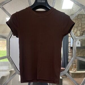 Madewell Chocolate Brown Short Sleeve Crew Tee